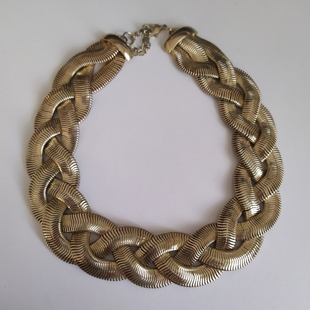 *SALE* Gold Statement Necklace Metallic